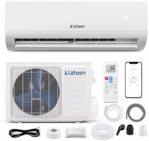 LITHZEN 12000 BTU Mini Split AC/Heating System, 17 SEER2 115V