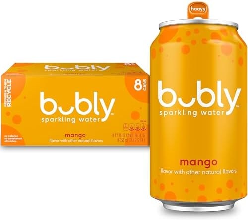 bubly Sparkling Water, Mango, 12 Fl Oz Cans (8 Pack)