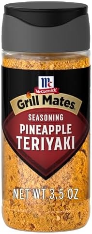 McCormick Grill Mates Seasoning, Pineapple Teriyaki, Grilling Seasoning for Adding Savory-Sweet Teriyaki Flavor to Pork, Chicken, or Seafood, 3.5 oz