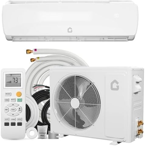 GarveeHome SEER 19 12000BTU 115V Mini Split Air Conditioner | Energy-Efficient Inverter AC System with Remote Control & Easy Installation Kit for Rooms Up to 750 Sq.Ft
