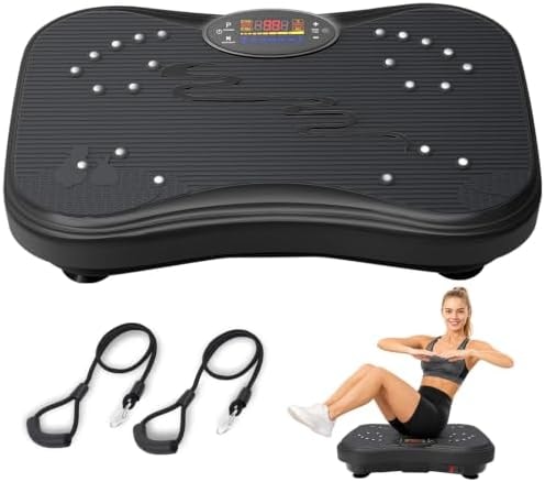 480 lbs Vibration Plate Exercise Machine, Color Screen, Bluetooth,99 Speeds