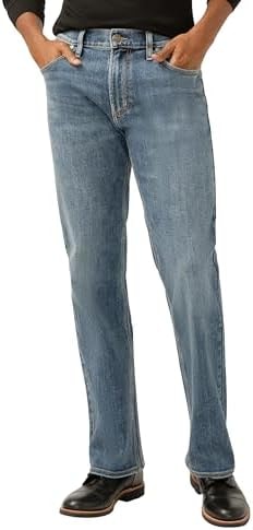 Silver Jeans Co. Men's Zac Relaxed Fit Straight Leg Jeans Dark Wash