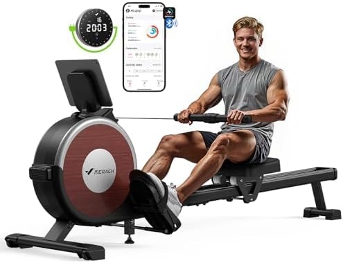 Merach Q1S Pro Electromagnetic Rowing Machine, Auto 16-Level Resistance