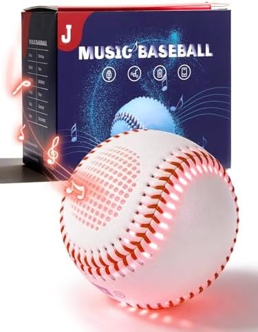 AIYUNDI Light Up & Glow-in-the-Dark Baseball with Bluetooth Speaker, Sports Gifts for Baseball Fans, Boys 8-12, Teens & Adults, Unique Accessories