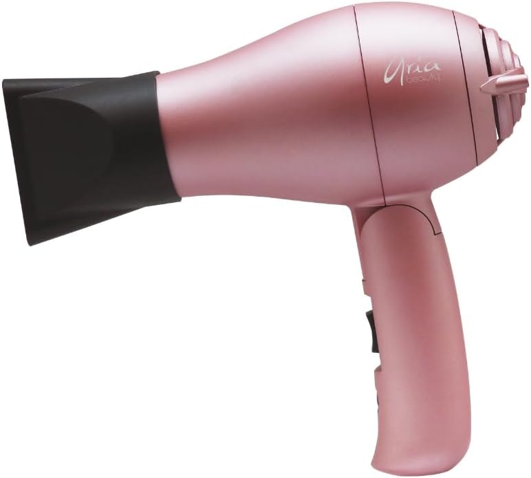 Aria Beauty Mini Compact Folding Blowdryer, Dual Votage, Diffuser and Concentrator Nozzle Included, Lightweight Design, Perfect for Travel, 1000W