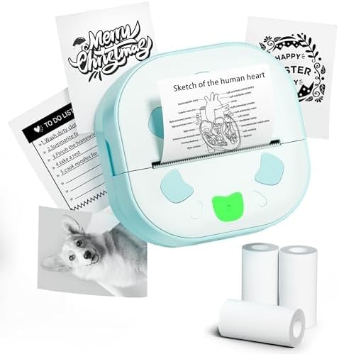 NDYIN Mini Sticker Printer,Thermal Printer Bluetooth Sticker Maker for Kids