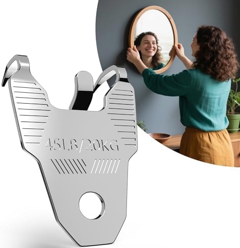 45LB 20Pcs Hardened Steel Claw Picture Hangers for Drywall,No Nails,Minimal Damage Wall Hooks for Frames, Art, Mirrors, Photos & Posters,All-in-One Hanging Hardware Kit for Room/Office Decor