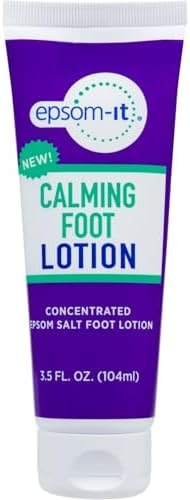 EPSOM-IT Calming Foot Magnesium Lotion, Epsom Salt with Urea, 3.5 Fl Oz