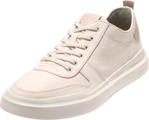 Cole Haan Men's Grandpro Rally Canvas Court Sneakers, Birch Beige/Light Sesame/Ivory, 7-W US