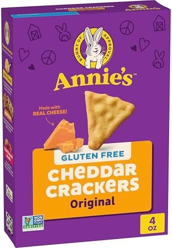 Annie's Gluten-Free Cheddar Crackers, Non-GMO, Real Cheese, 4 oz