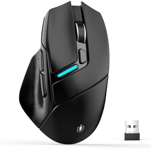 Uineer Wireless Mouse, Tri-Mode Bluetooth Mouse, USB-A Wired and 2.4G,