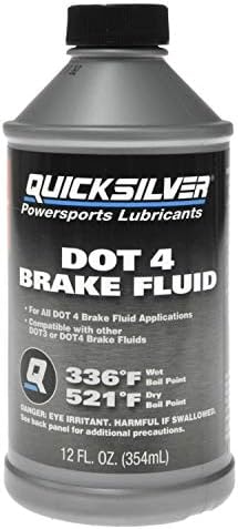 Quicksilver DOT 4 Brake Fluid for Marine, Automotive and Powersports Brake Systems, 12oz