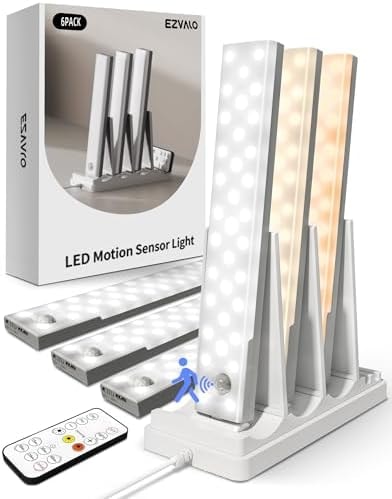 EZVALO Under Cabinet Lighting with Charging Station, Motion Sensor Lights