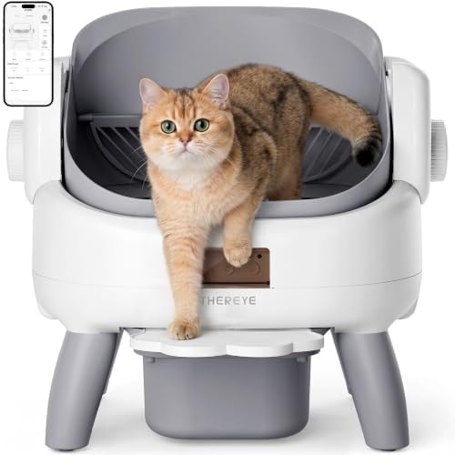 Thereye Automatic Litter Box with Entry Step & App Control