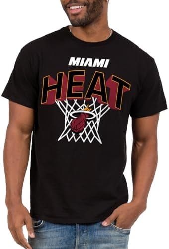 Junk Food NBA - Miami Heat Nothing But Net Adult SS T-Shirt Black