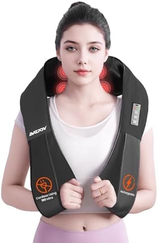 AMZPONY® Cordless Neck Massager for Pain Relief Deep Tissue