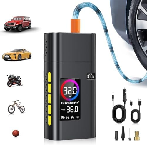 AIPOWAY 180PSI Cordless Tire Inflator for Car, Bike, Motorcycle Tires