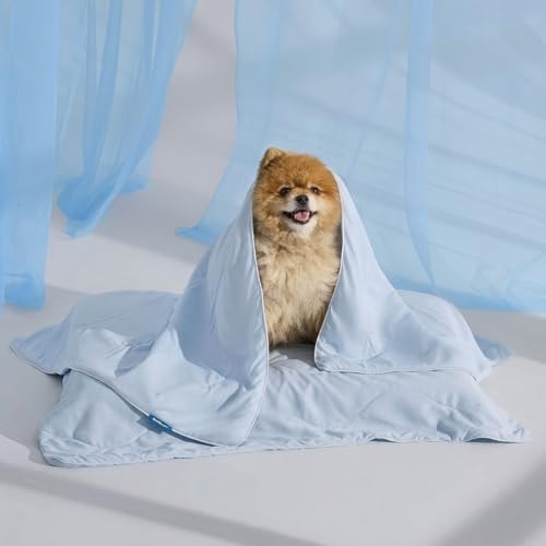Bedsure Cooling Blanket for Small Dogs Breathable Throw Q-MAX>0.4, 25x35