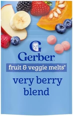Gerber Stage 3 Very Berry Fruit and Veggie Melts, 1 Oz, 7 Pack