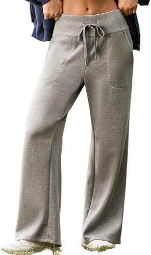 Aleumdr Baggy Sweat Pants for Women Wide Leg High Waisted Track Pants 2026