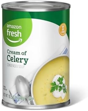 Amazon Fresh, Condensed Cream of Celery Soup, 10.5 Oz (Previously Happy Belly, Packaging May Vary)