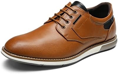 Bruno Marc Men's Dress Oxfords Casual Derby Sneakers,Brown,9