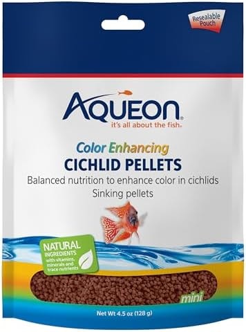 Aqueon Cichlid Food Color Enhancing 4.5 Ounces Color