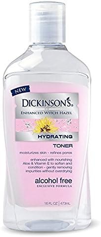 Dickinson's Enhanced Witch Hazel Alcohol Free Hydrating Toner, 16 Fluid Ounce (Pack of 6)
