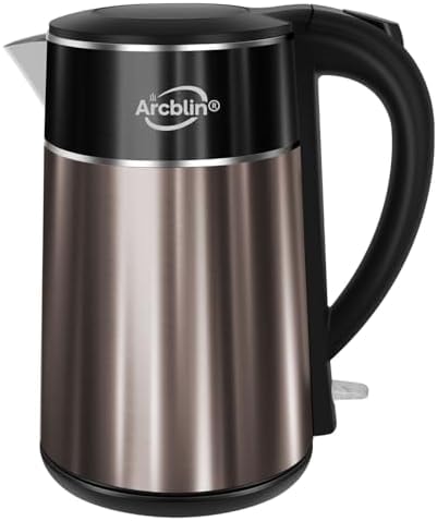 Electric Kettle 1.8L, 1350W Tea Kettle & Hot Water Boiler, Black and Gold