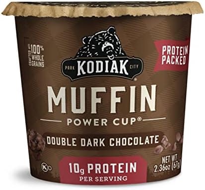 Kodiak Cakes Minute Muffins, Double Dark Chocolate, 2.36 Ounce (Pack of 12) (Packaging May Vary)