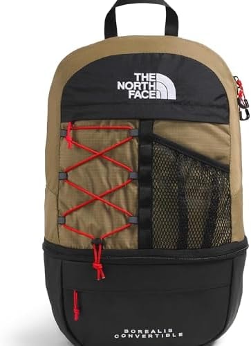 The North Face Borealis Convertible Pack, Cedar/Lava Red, One Size