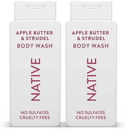 Native Body Wash with Naturally Derived Ingredients – Apple Butter & Strudel – Sulfate & Paraben Free – For Women & Men – Skin‑Loving Cleanser – 18 oz (2‑Pack)