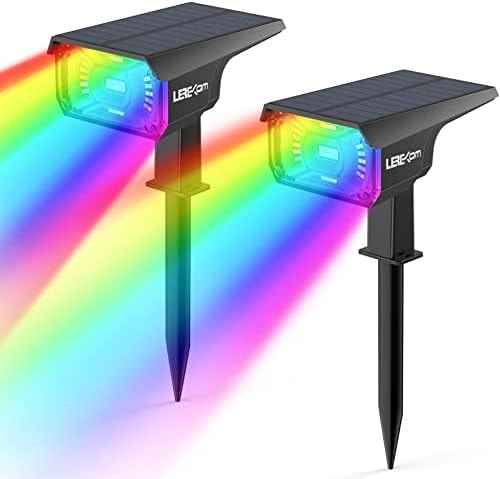 LEREKAM Solar Halloween Lights Outdoor Halloween Decorations Outdoor 2 Pack