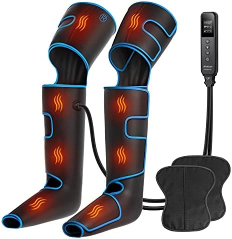 CINCOM Leg Massager with Heat and Compression FSA - HSA, Blue