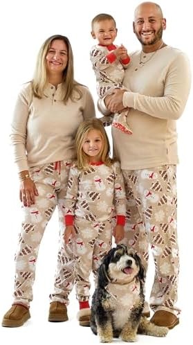 Butterblu Matching Family Jammies Holiday Pajamas Organic Cotton PJs Adults, Kids, Toddlers, Baby, Pets, Sugar Cookies, 10 Years