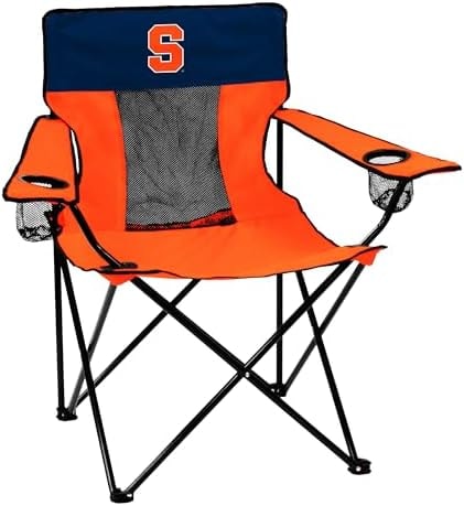 Logo Brands NCAA Syracuse Orange Elite Chair, Unisex Adult Chair with Two Cup Holder, One Size, Team Color