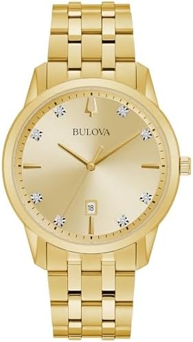 Bulova Men's Classic Diamond Sutton 3-Hand Quartz Watch, 40mm