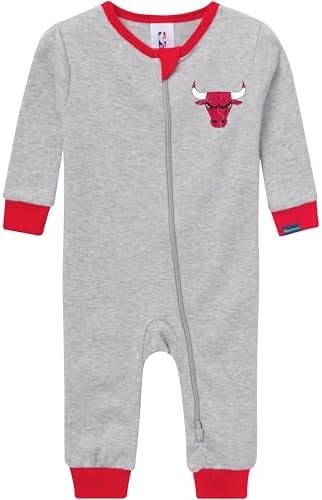 Gerber Unisex Baby NBA Team Footless Pajamas, Chicago Bulls, 12 Months