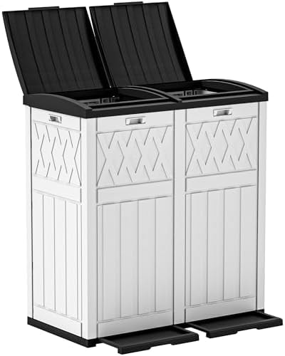 DWVO 72-Gallon Dual Outdoor Trash Can