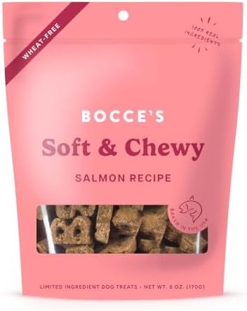 Bocce's Bakery Salmon Flavor Soft & Chewy Dog Treats, 6 oz