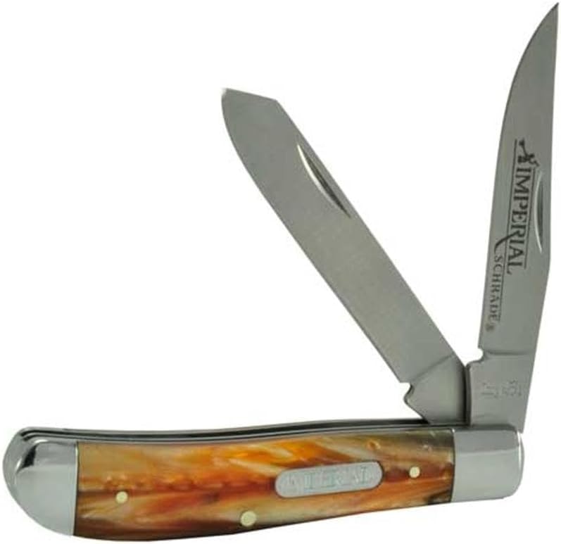 Schrade Imperial IMP15T Trapper Folding Pocket Knife for Outdoor, Outdoor Survival and EDC