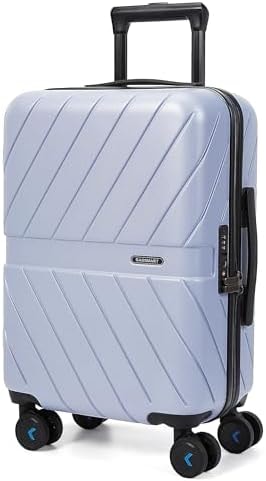 BAGSMART Carry On Luggage 22x14x9 Airline Approved, Lightweight Carry On Suitcase, Hard Shell Luggage with Spinner Wheels, 20 Inch Rolling Suitcases, Purple