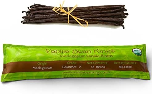 10 Organic Madagascar Whole Grade A Vanilla Pods for Vanilla Extract and Baking