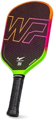 Warping Point Rainbow Power Pickleball Paddle,Gen 3 EdgeFusion Core Ignites Explosive Speed, 3-Layer Carbon Fiber & DualGrit Surface Deliver Pro-Level Spin, Edgeless Elongated Design, USAPA Approved