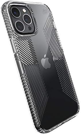 Speck Products Presidio Perfect-Clear Grip iPhone 12 Pro Max Case, Clear/Clear