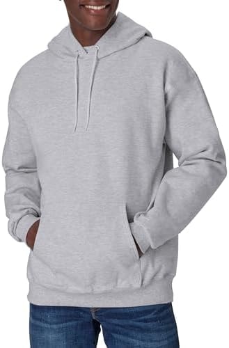 Hanes Men's Ultimate Cotton Heavyweight Pullover Hoodie Sweatshirt, Light Steel, Large