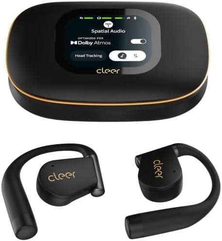 Cleer ARC 5 Open Ear Earbuds with Dolby & THX Audio, Black