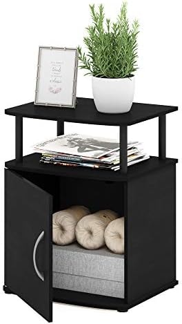 Furinno Jaya End Table, One, Black Wood