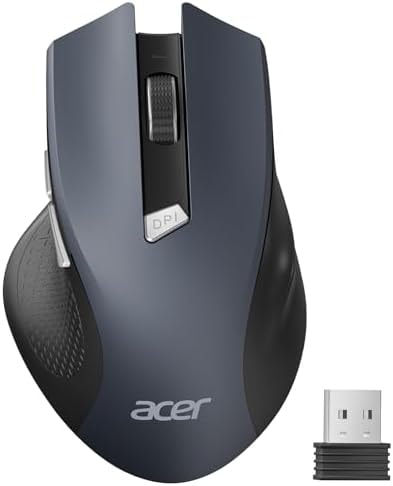 Acer Wireless Mouse for Laptop, 2.4GHz Computer Mouse 3 Adjustable 1600 DPI