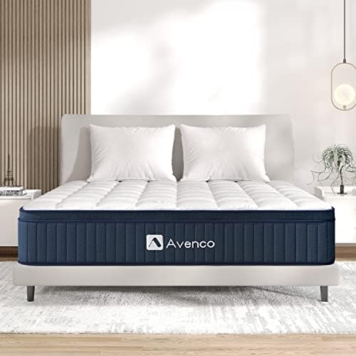 Avenco 12 Inch California King Mattress in a Box Medium Firm Hybrid Cal King Mattress with Latex Memory Foam CertiPUR-US Certified, 10 Years Warranty
